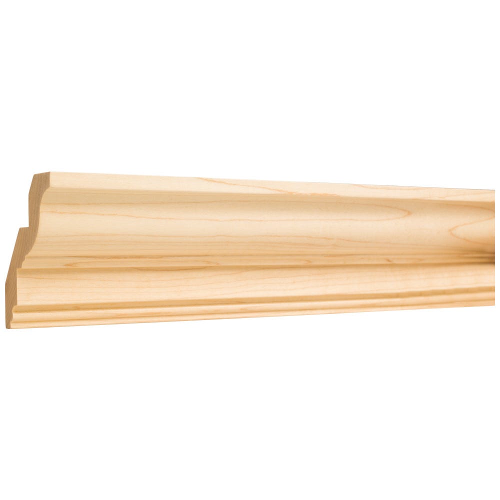 4-1/8" x 7/8" Alder Crown Moulding, natural finish, wood material, 8 ft stick