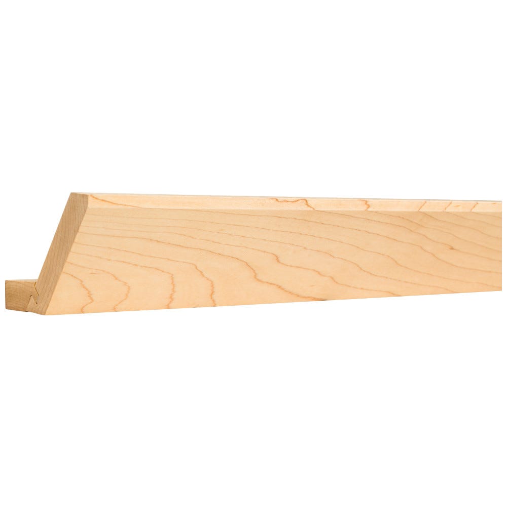 3-5/8" x 3/4" Full Overlay Shaker Style Crown Moulding in oak finish, high-quality wood material