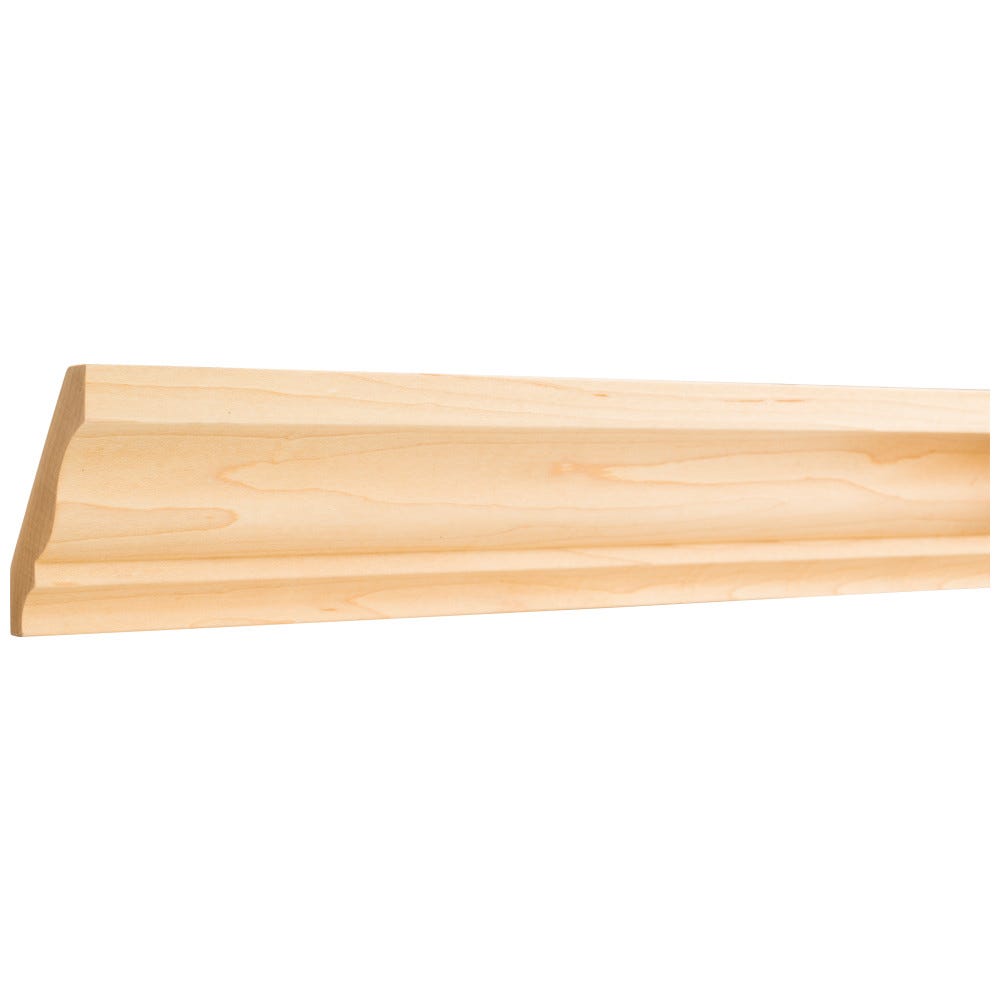 3-3/4" x 3/4" Crown Moulding in Poplar wood finish, ideal for elegant interior design