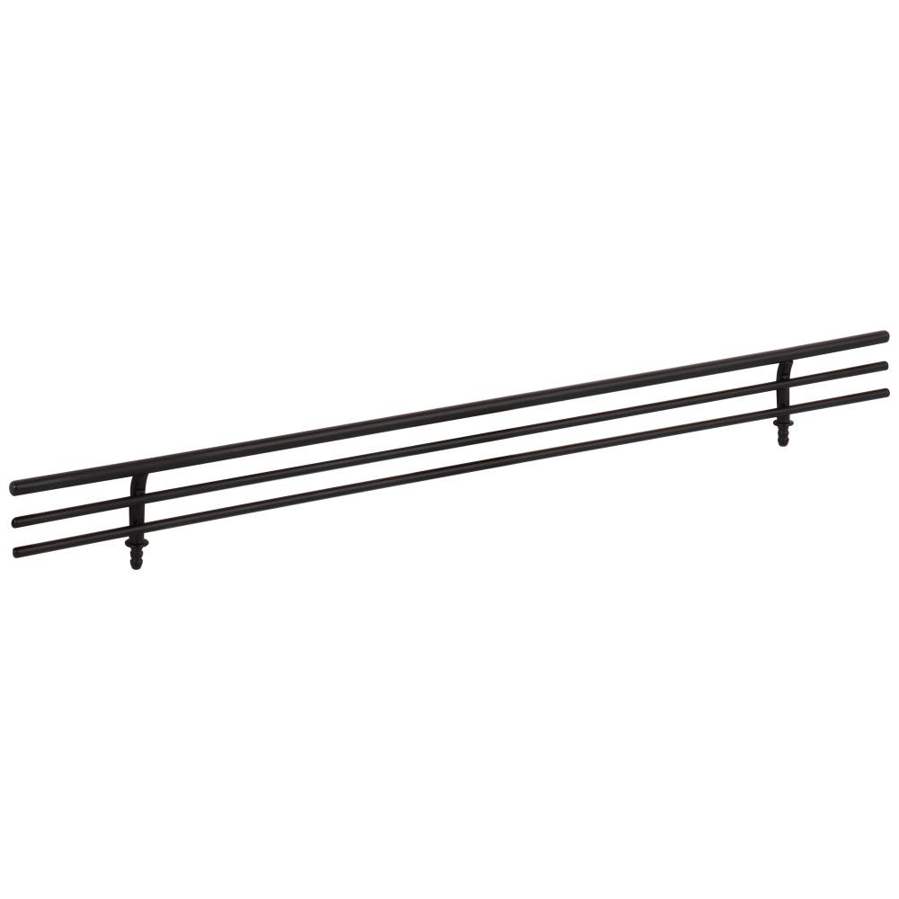 Matte Black 17" Shoe Fence for Shelving, sleek matte finish, perfect for organizing shoes