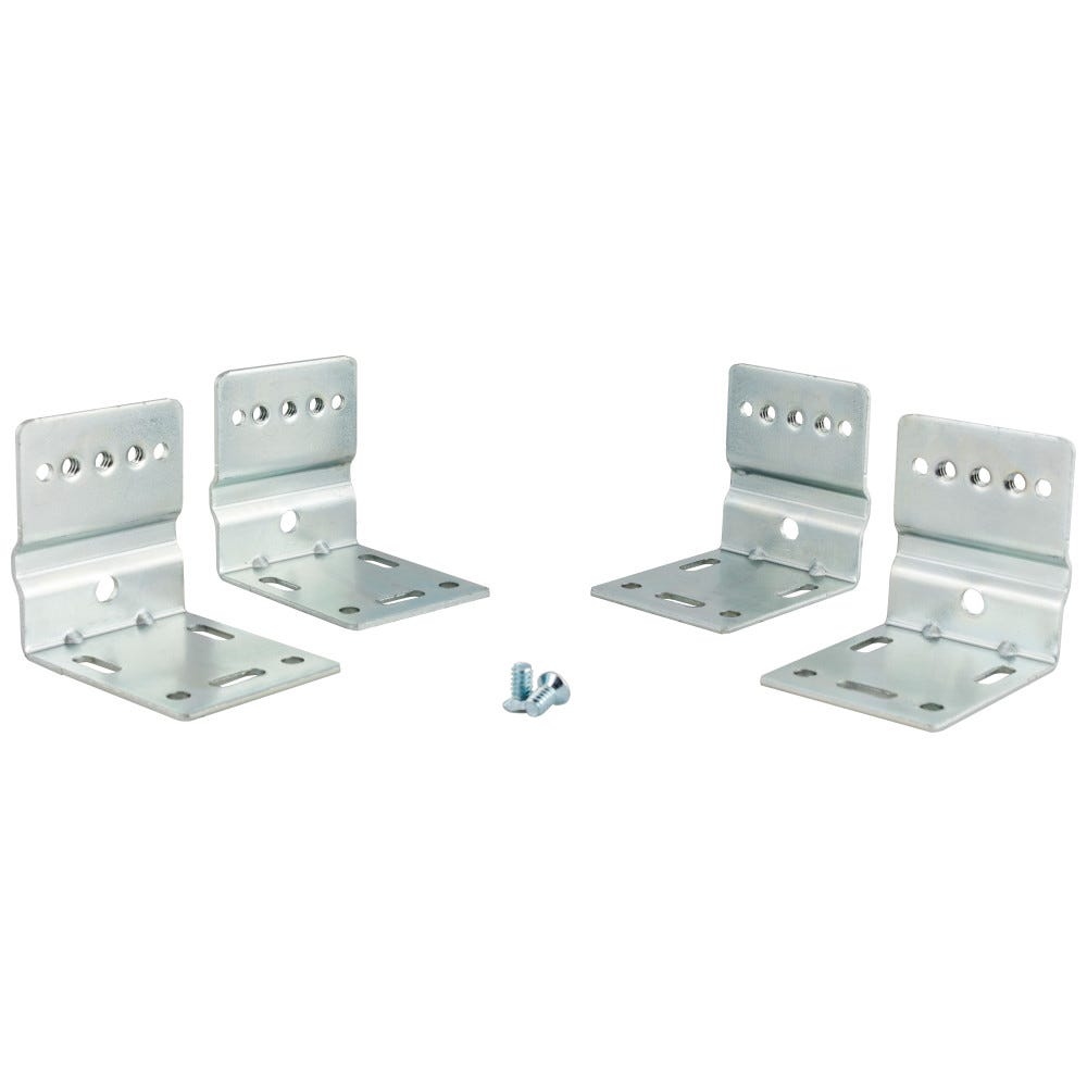 HR Max Cabinet Mounting Brackets for 303 Series Ball Bearing Slides, durable finish, suitable for undermount slides, includes 4 brackets and 8 screws