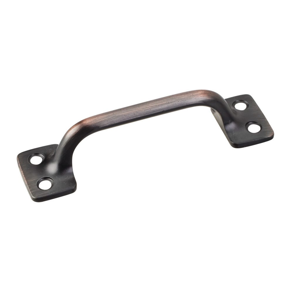 4-1/16" x 1-1/8" Sash Pull in Dark Brushed Antique Copper finish, functional hardware for cabinetry