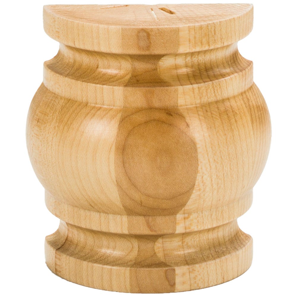 3-1/4" X 1-5/8" X 3-1/2" Half Round Spool For Use With 2-1/2" Moulding