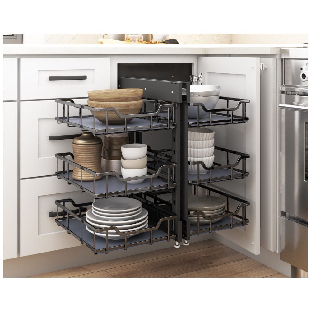 Black Nickel Extra Baskets for SWS-BCFH15 in black nickel finish, designed for enhanced storage solutions