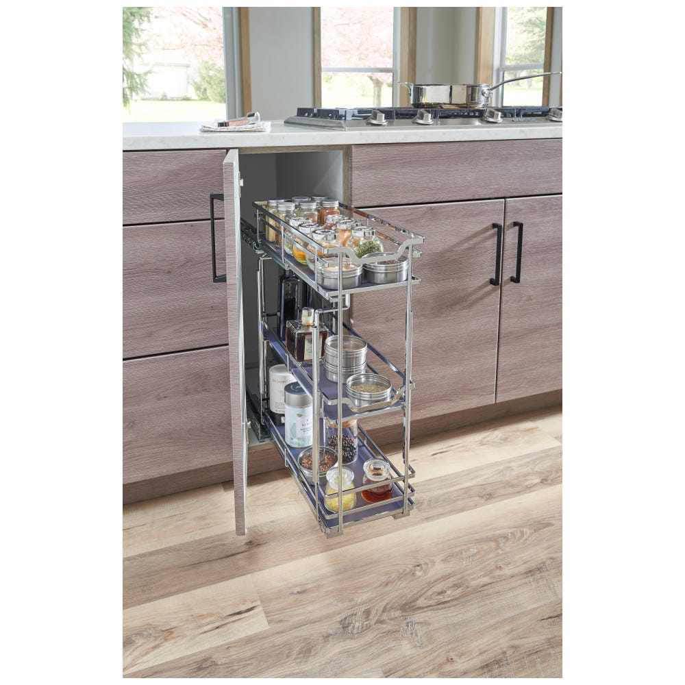 5" Wire Base Pullout Polished Chrome Finish organizer by Hardware Resources