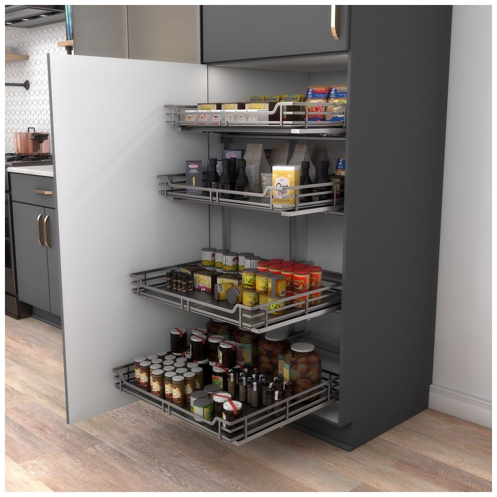 Polished Chrome Pilaster Kit for SWS-WB in polished chrome finish, designed for durability and style in home organization