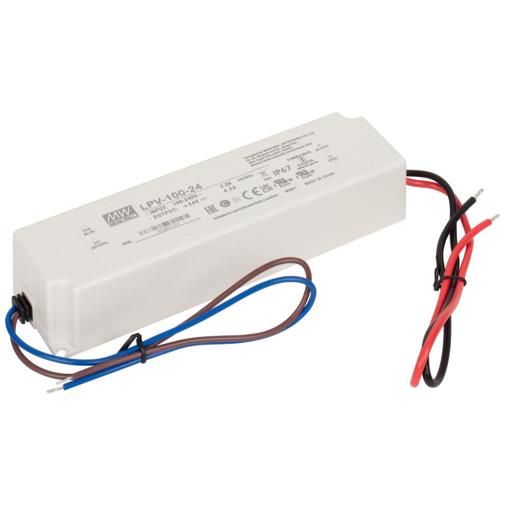 100 Watt 24v 4.2a Hardwired Ip67 Waterproof Power Supply