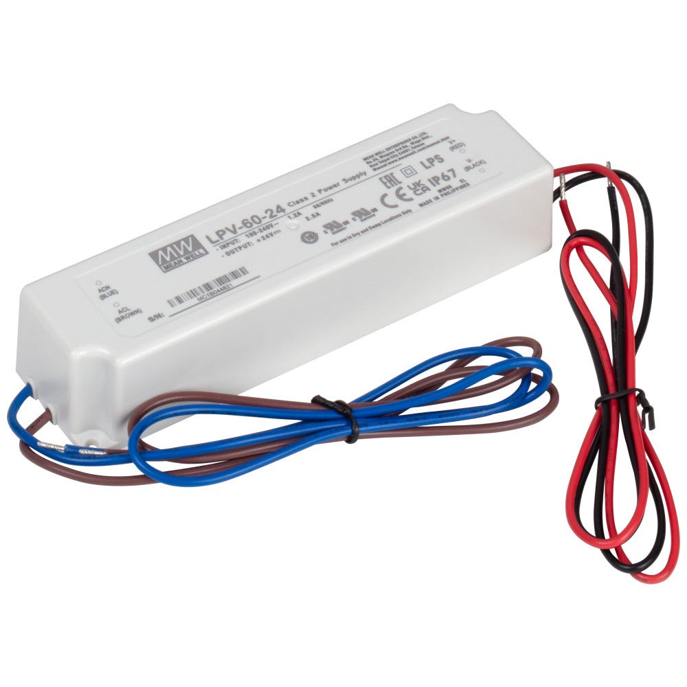 60 Watt 24v 2.5a Hardwired Waterproof Power Supply by Task Lighting, durable and reliable for outdoor use