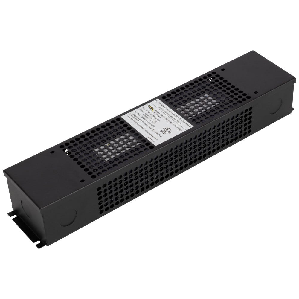24V DC Hardwired Dimmable Power Supply, 120 Watt, black finish, electrical component