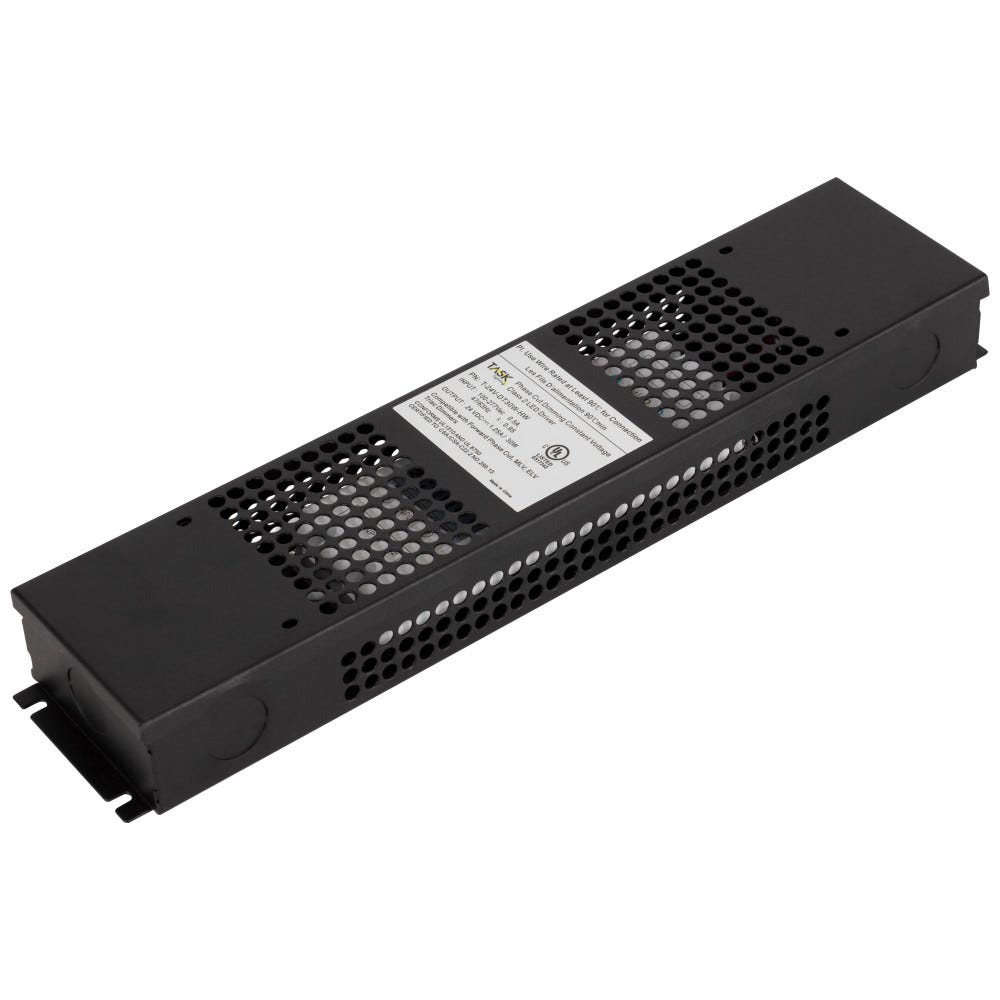 24V DC Hardwired Dimmable Power Supply, 30 Watt, black finish, durable material