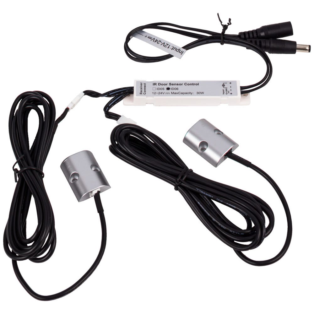 IR Door Sensor Switch with Dual Head Sensors in sleek modern design, ideal for enhancing lighting control
