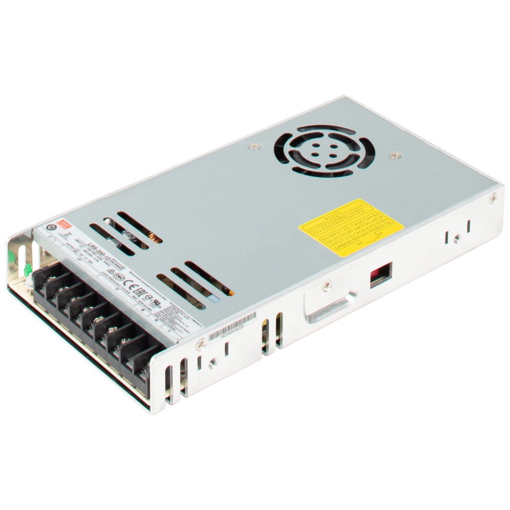 350 Watt 12V Commercial Hardwired Power Supply in sleek black finish, designed for durability and efficiency