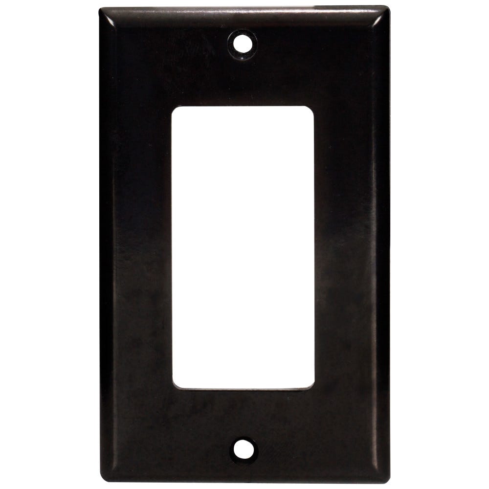 Decora Switch Plate for Wireless Controllers in black finish, designed for modern interiors, made from durable materials.