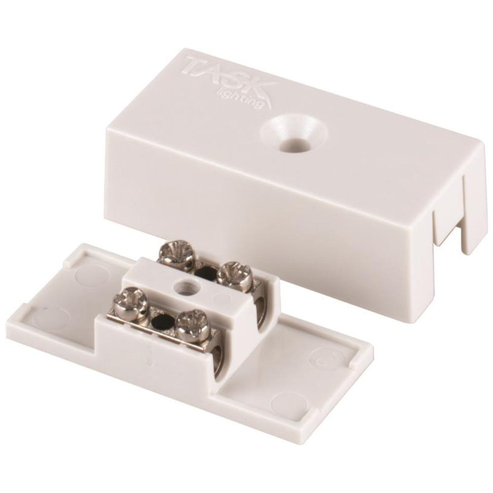 Task Lighting Wire Junction Box - White Plastic Housing