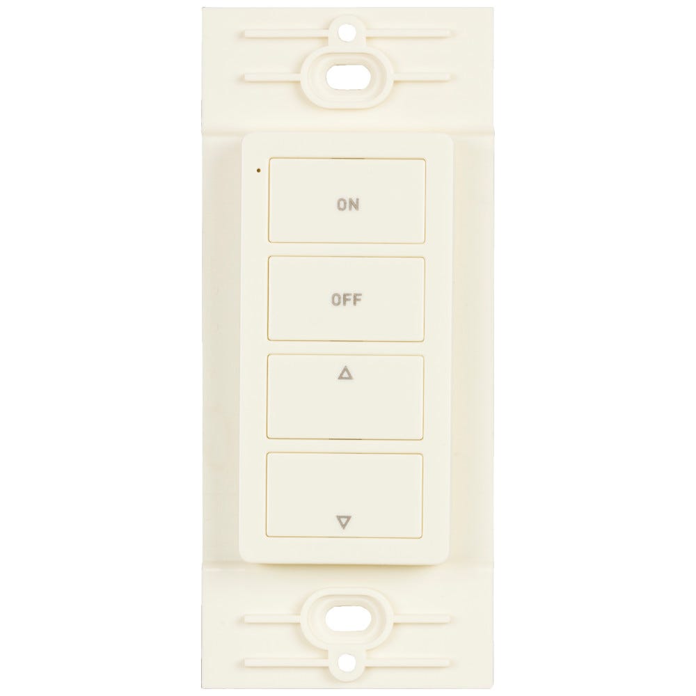 Task Lighting One Zone Wireless Controller in Almond finish, sleek and modern design for easy lighting control.