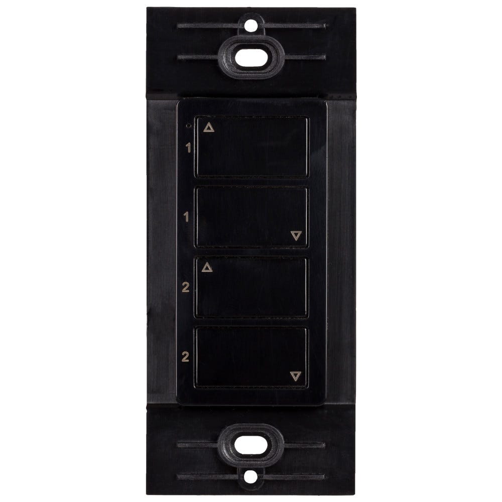 Task Lighting Two Zone Wireless Controller in Black, sleek design for modern lighting control