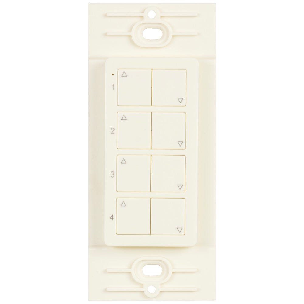 Task Lighting Four Zone Wireless Controller in Almond finish, wireless design for easy lighting control