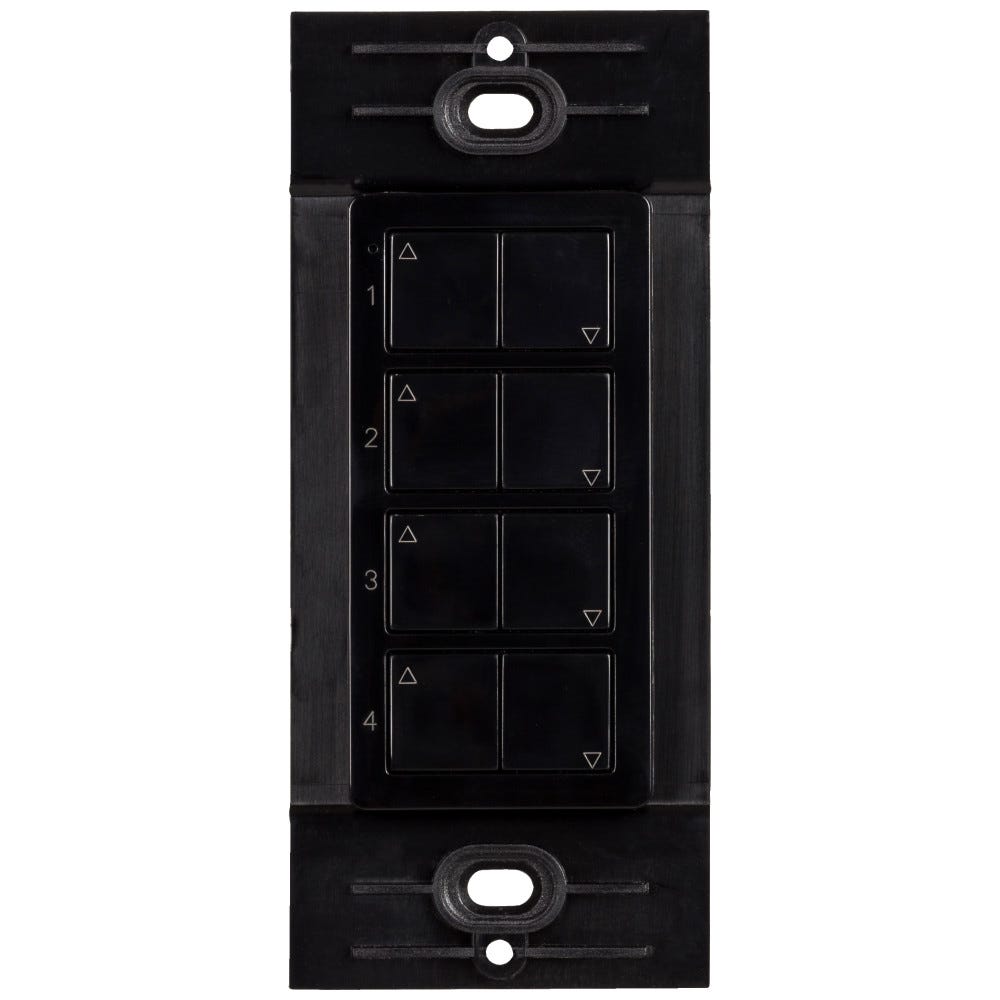 Task Lighting Four Zone Wireless Controller in black finish, modern design for versatile lighting control