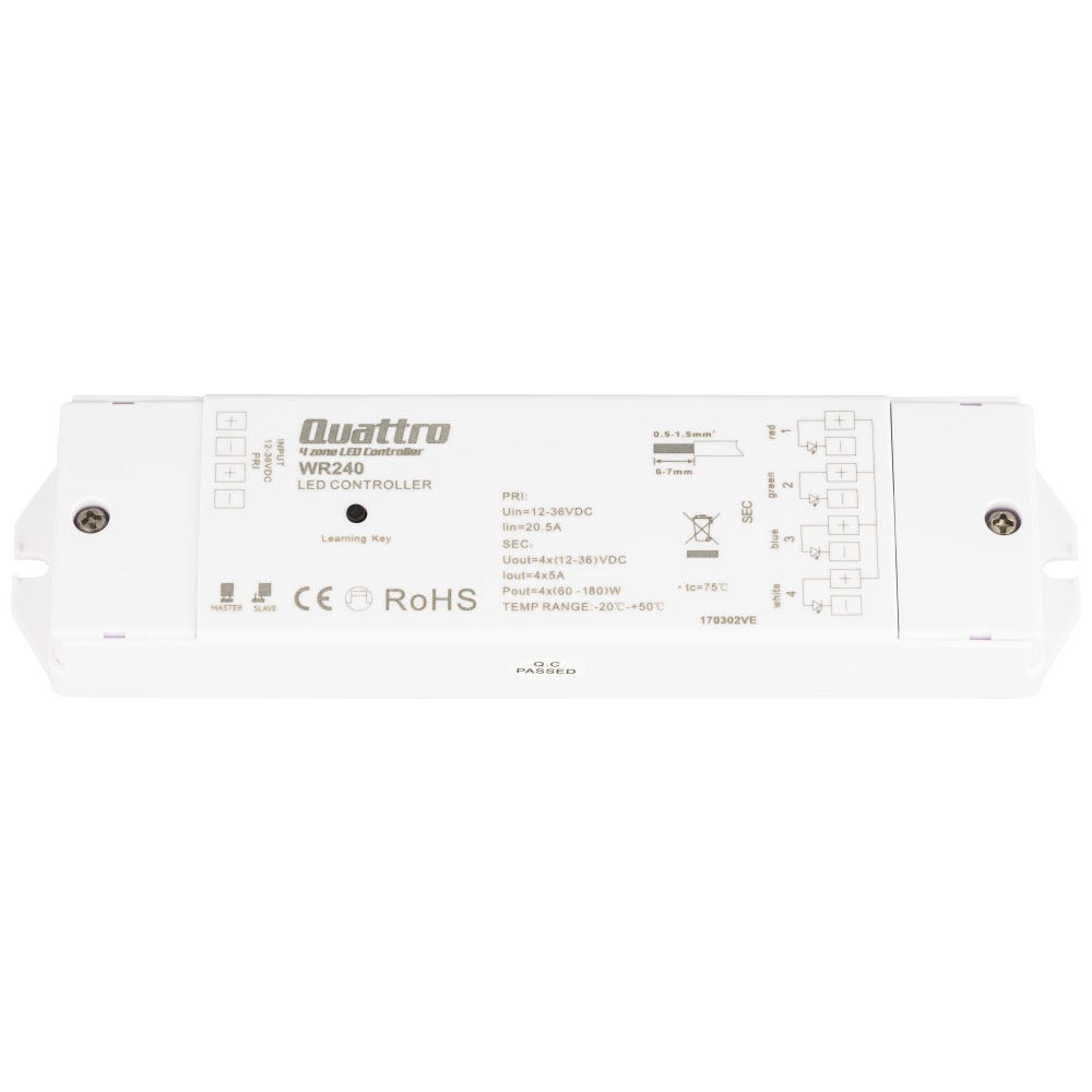 Task Lighting 240 Watt LED Dimming Receiver in sleek finish, designed for efficient lighting control and energy savings