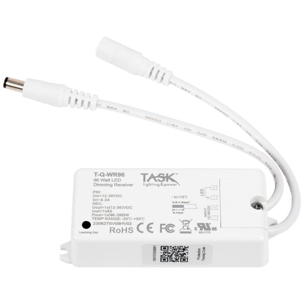 Task Lighting 96 Watt LED Dimming Receiver in sleek finish, designed for optimal lighting control
