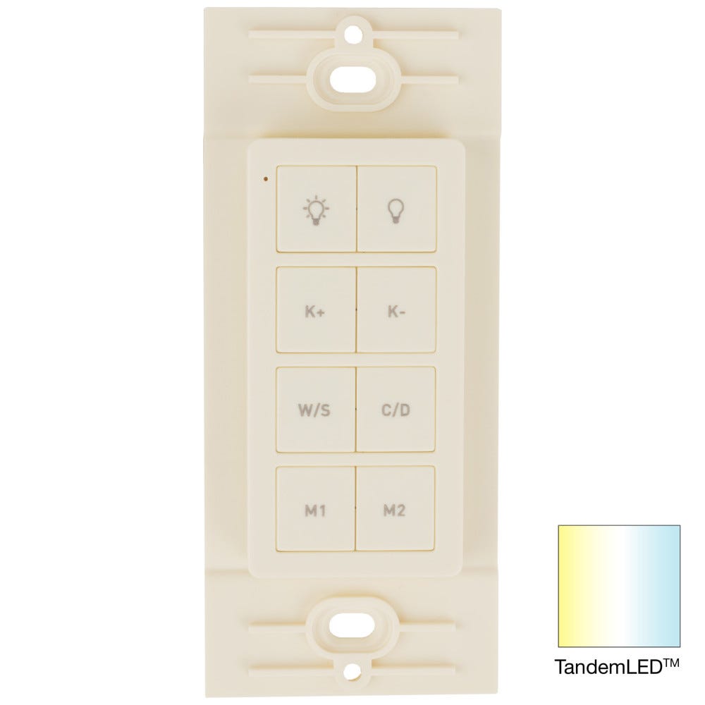 Wireless 1 Zone TandemLED Controller in Almond finish, designed for efficient lighting control