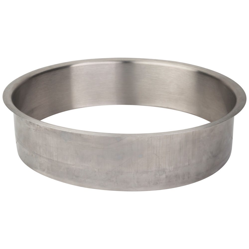8-inch Brushed Stainless Steel Trashcan Ring, modern finish, functional hardware