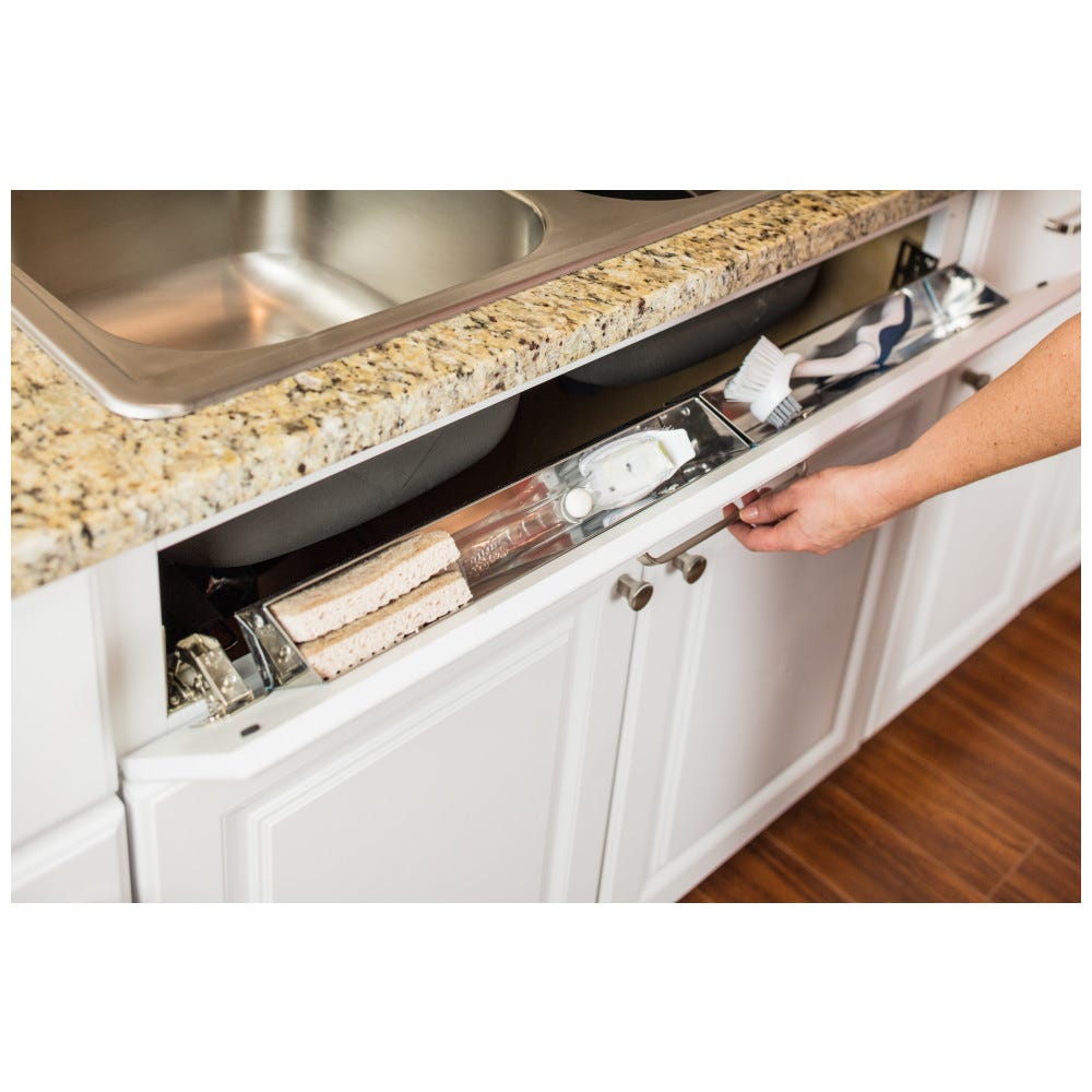 11-11/16" Wide Stainless Steel Sink Tipout Tray Pack, 2" Deep X 3" Tall, Kitchen Organizer
