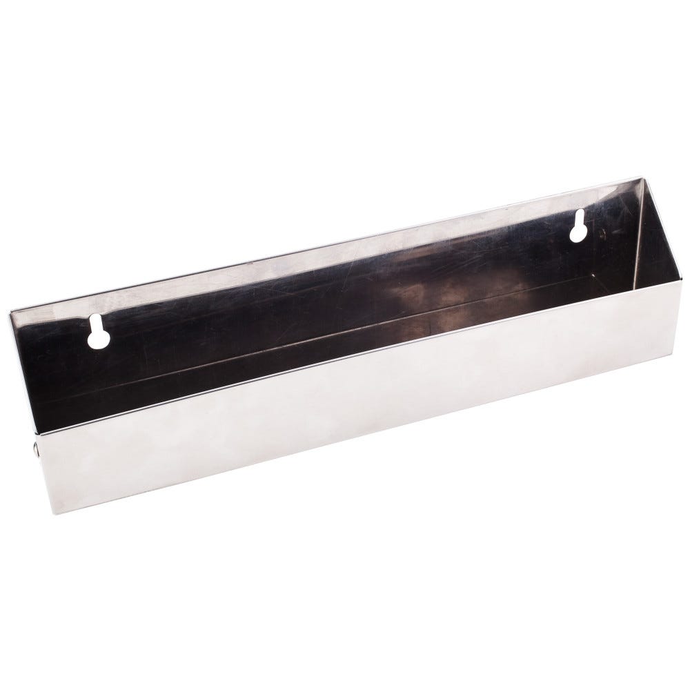 11-11/16" Shallow Sink Tipout Replacement Tray in stainless steel, 1-9/16" deep x 3" tall, organizer for kitchen use