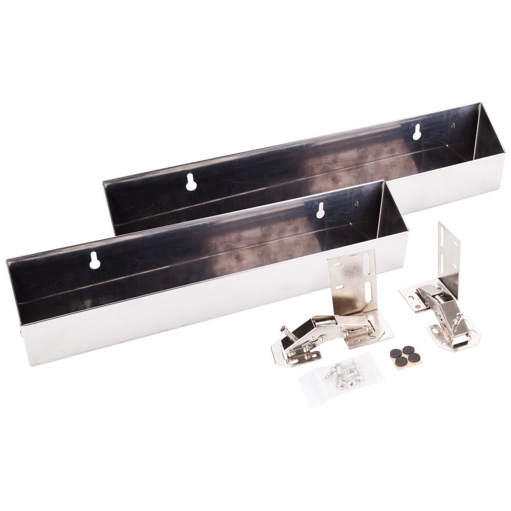 14-13/16" Wide Stainless Steel Sink Tipout Tray Pack, 2" Deep x 3" Tall, sold per pair
