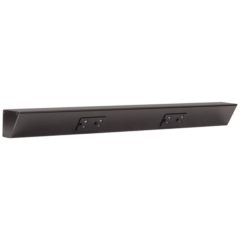 24" TR Series BK Finish Duplex Receptacles, black color, electrical accessory