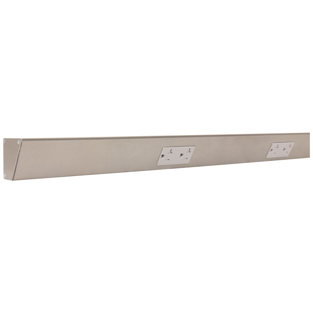 60" TR Series Grey Duplex Receptacles with satin finish