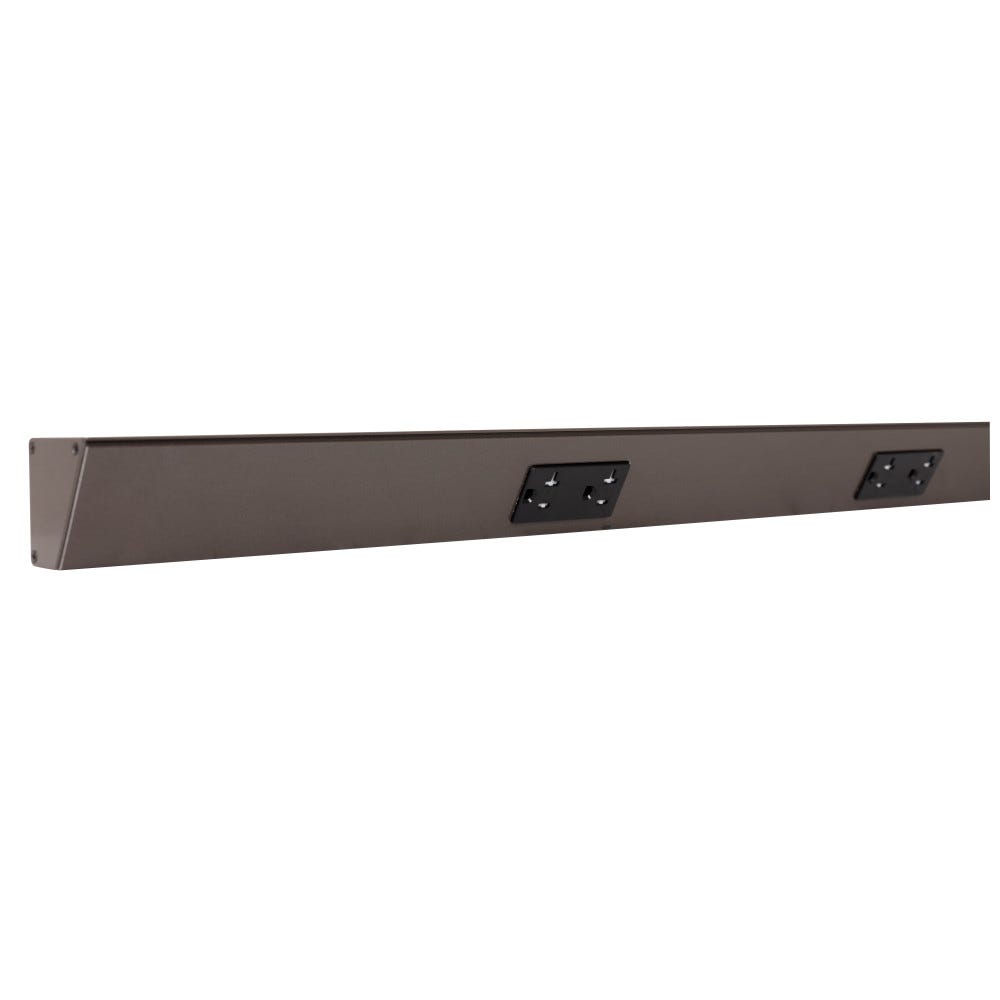 72" TR Series BZ Finish BK Duplex Receptacles, bronze finish, black duplex design, 72 inches long