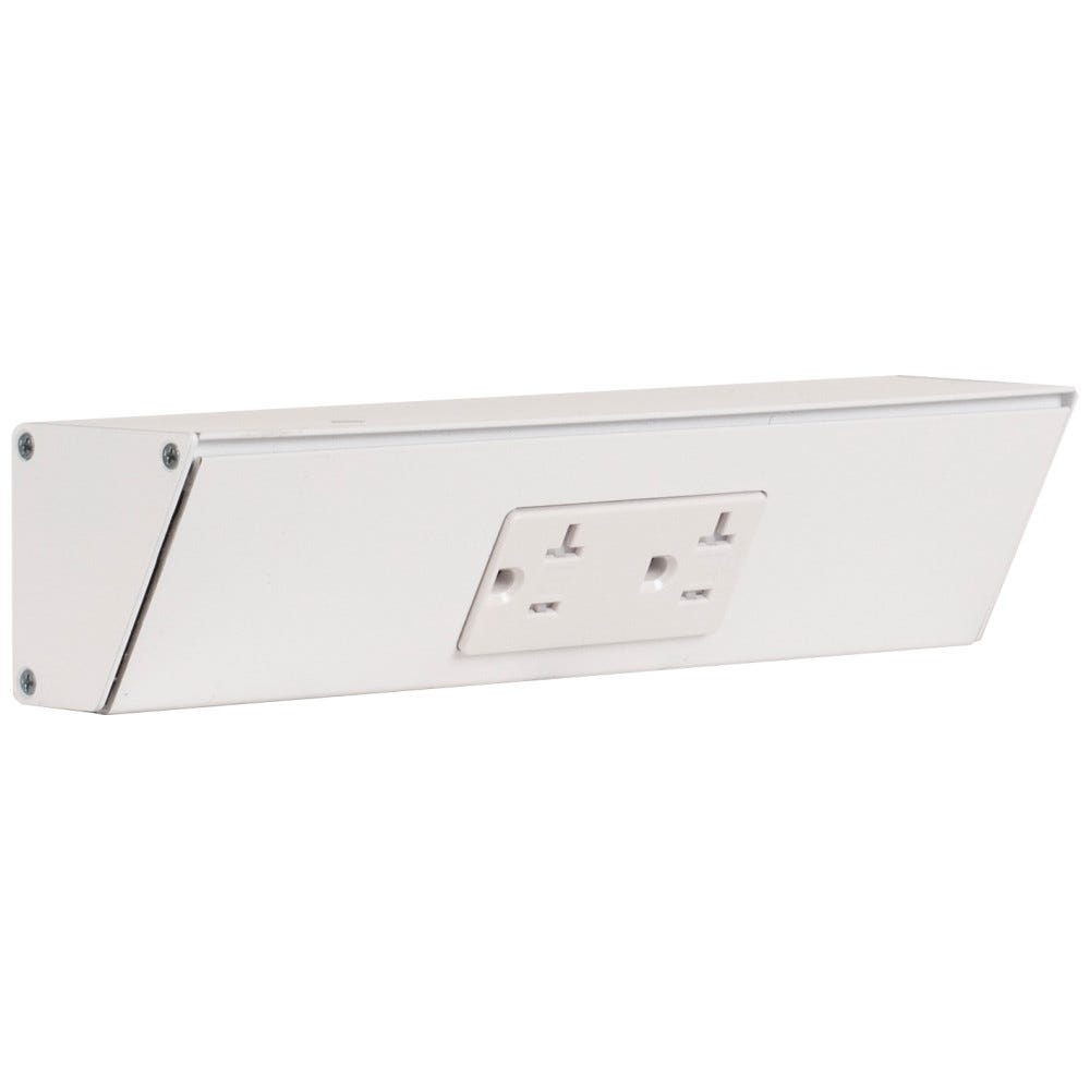 9" TR Series duplex receptacles in white finish, modern design, perfect for stylish interiors