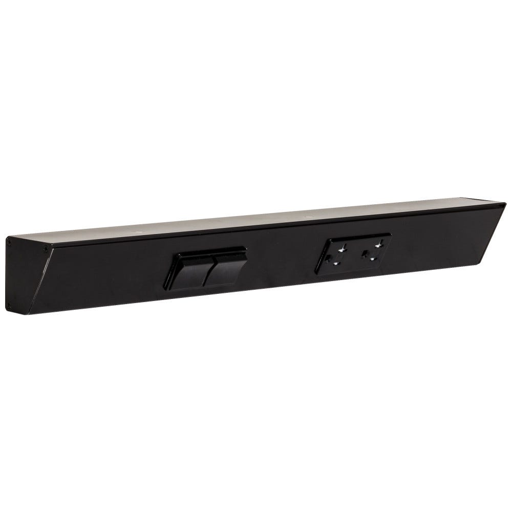 TRS-18IN-BK Light Switch in black finish, 18 inches, modern design, left switch configuration