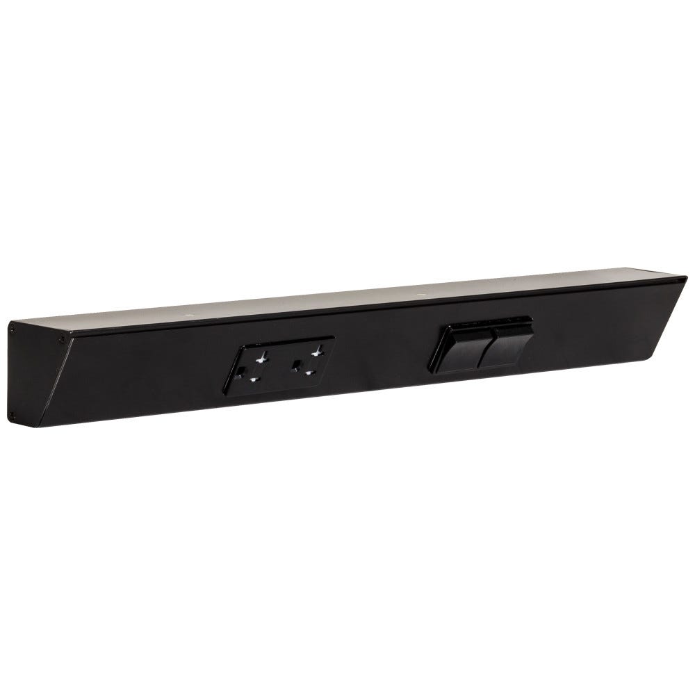 TRS 18in Black Finish Light Switch by Task Lighting, sleek black color, modern design, right-side switch orientation