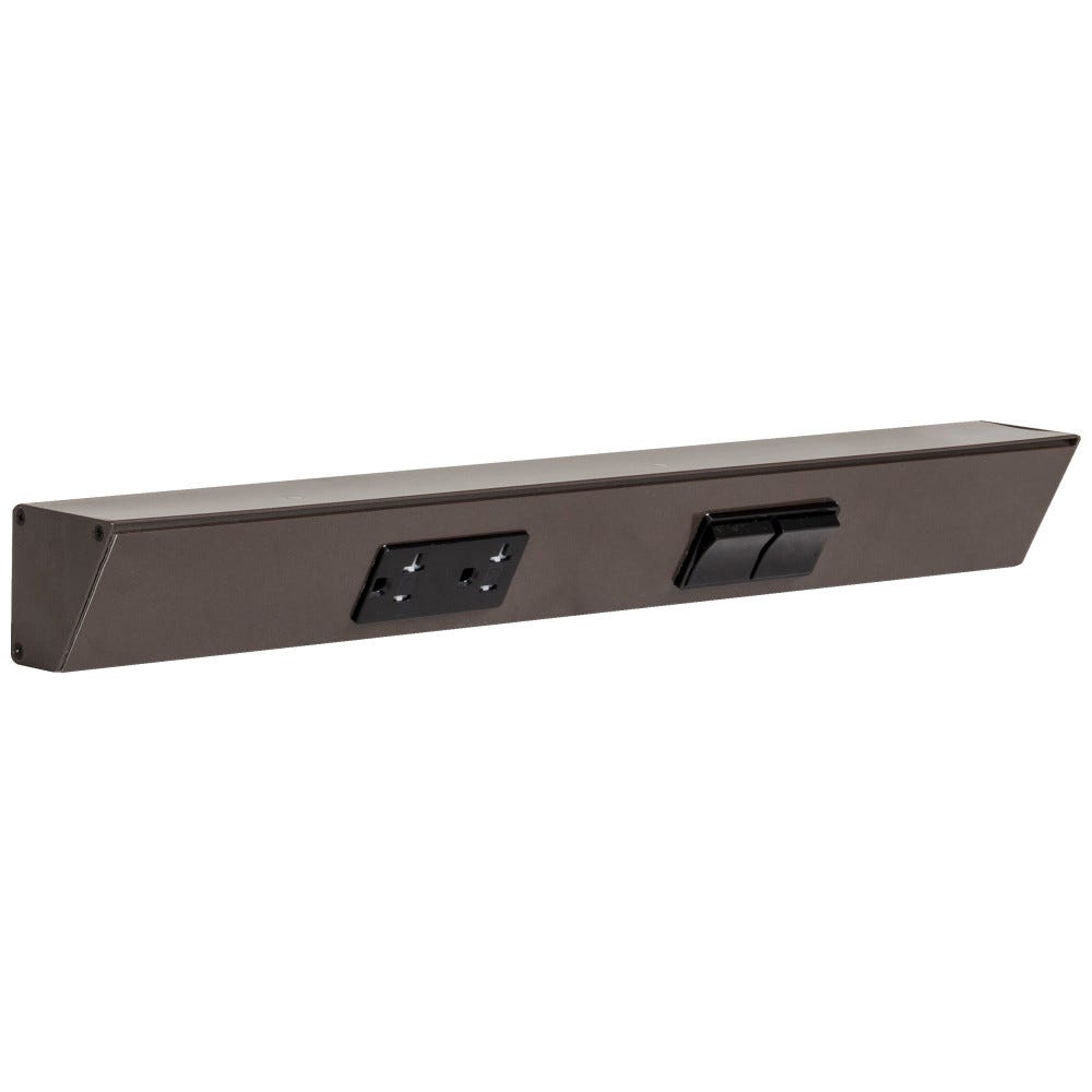 TRS 18in Black Dual Switch with Bronze Finish, modern lighting control solution in sleek design