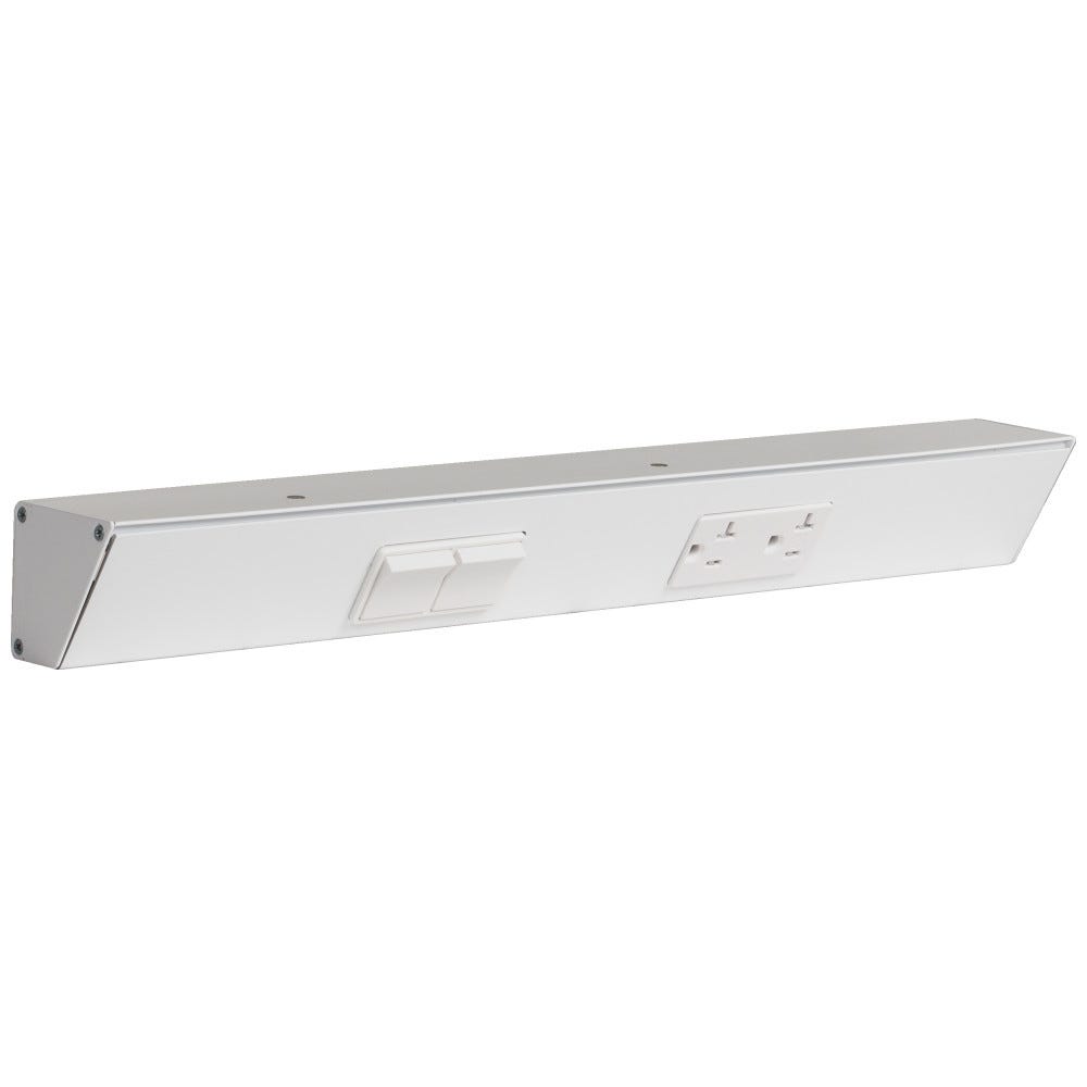 TRS 18in White Finish Light with Left Switch Design, modern fixture for stylish interiors