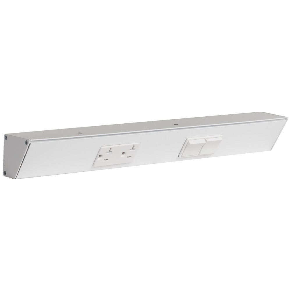 TRS 18in White Finish Switch Right lighting fixture, modern design, elegant white finish, ideal for contemporary spaces