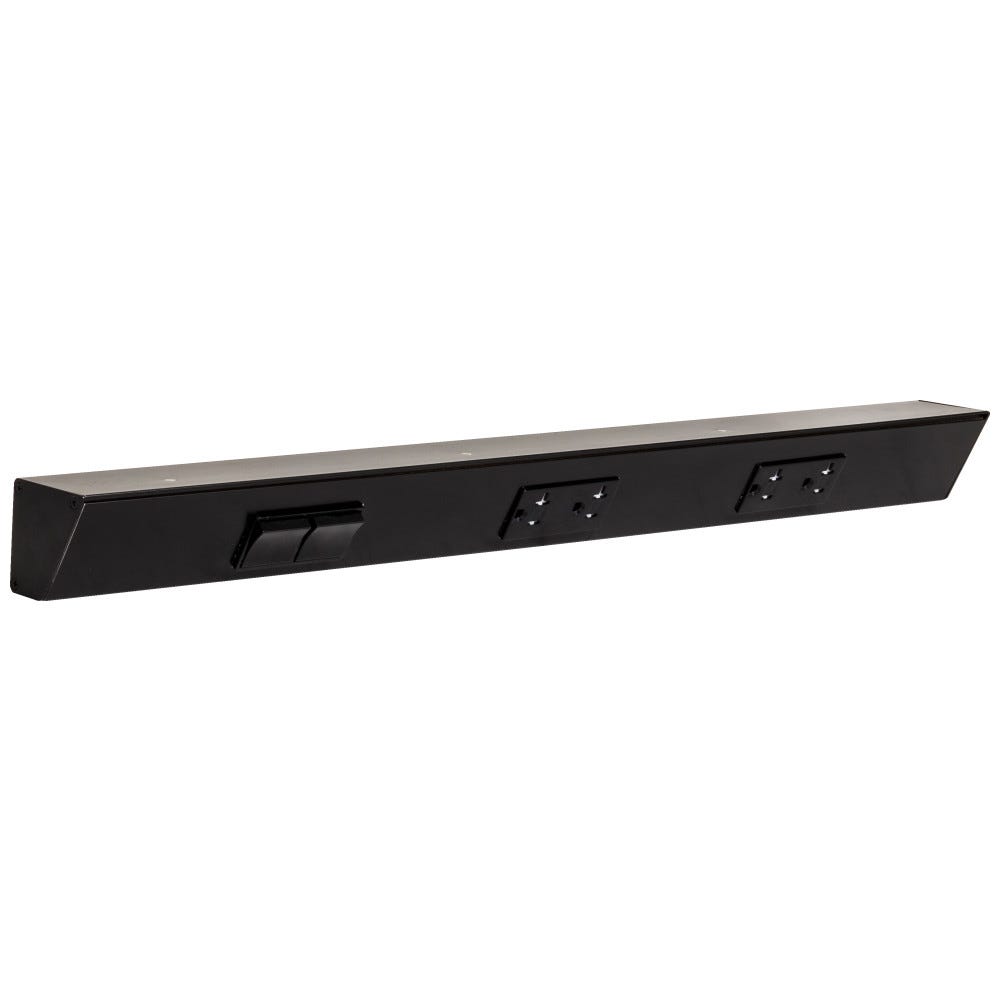 TRS 24-Inch Black Finish Dual Switch Left - sleek black lighting fixture