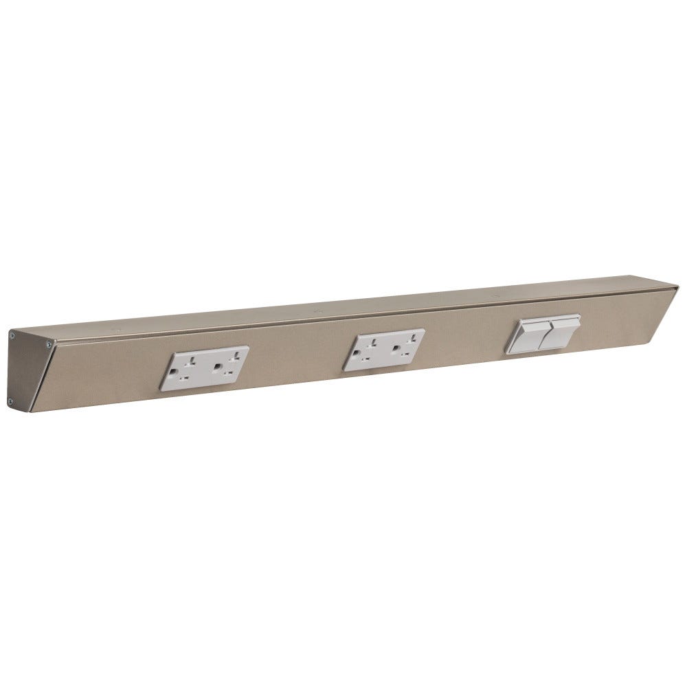 TRS-24IN-GY DS 2SPS-20A decorative switch in satin nickel finish, 24 inches, modern design