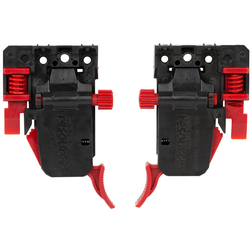 4-Way Adjustable Clip with Plastic Base for Undermount Slides, white plastic, hardware accessory