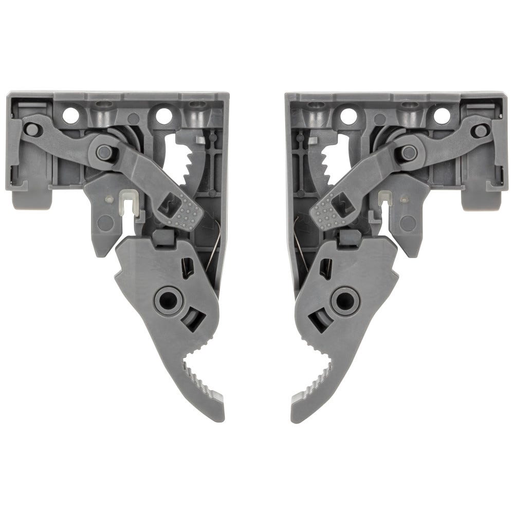 Narrow 2-Way Undermount Slide Clip for 500 Series Drawers, durable metal finish, compact size, ideal for smooth drawer operation