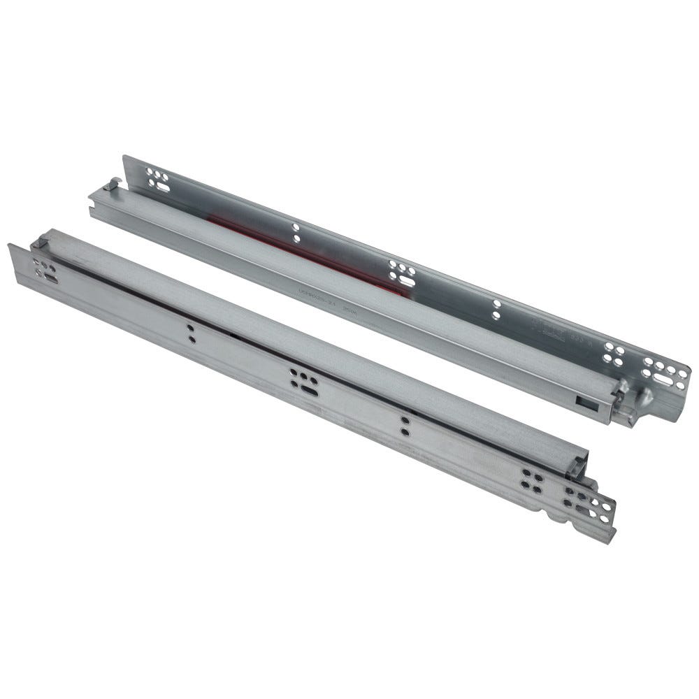 21 inch HRMAX synchronized heavy duty soft-close undermount slides in silver finish