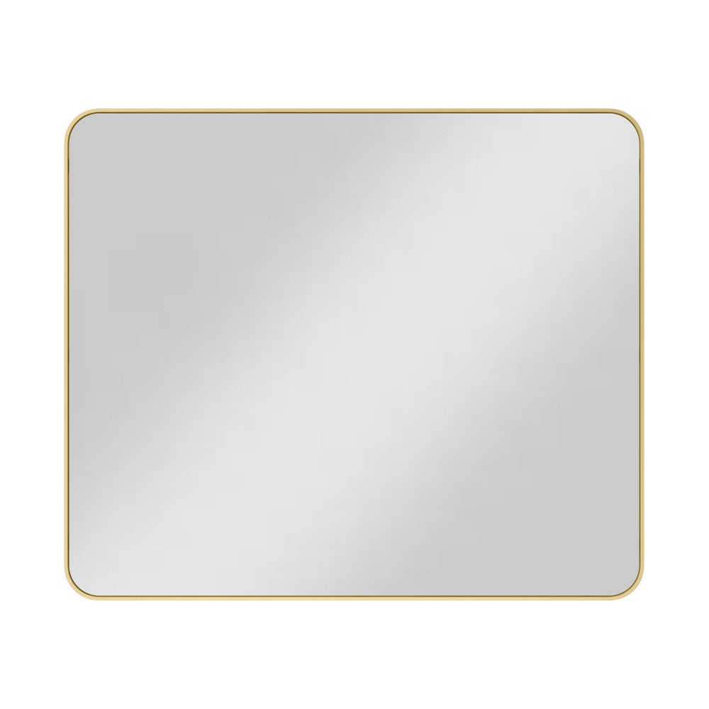 33" X 1" X 28" Rounded Corner Steel Frame Mirror