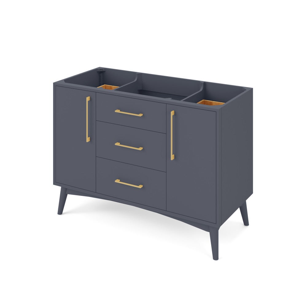 48" X 21-1/2" X 35" Dashwood Vanity Base *2nd Gen*, Finish: Blue Steel