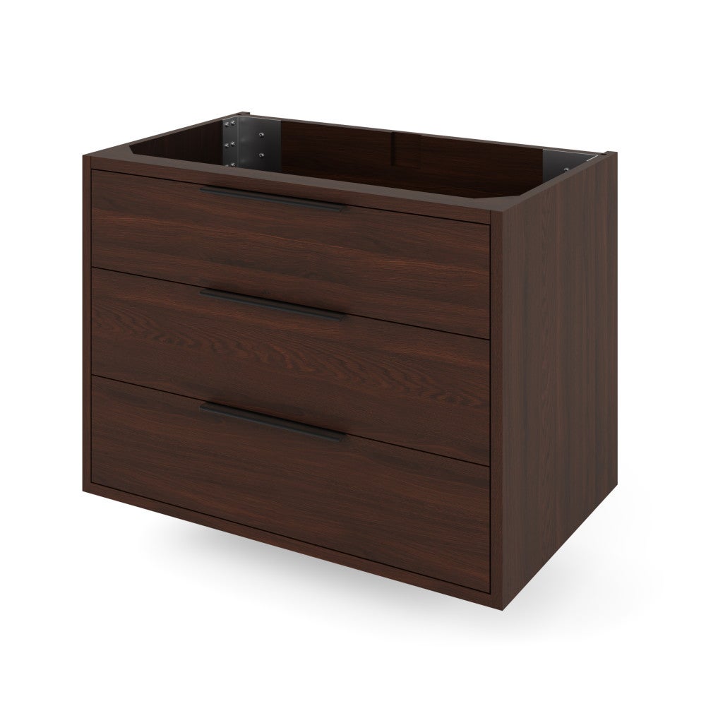 30" X 18" Gardner Wall-Mounted Vanity, Finish: Dark Walnut