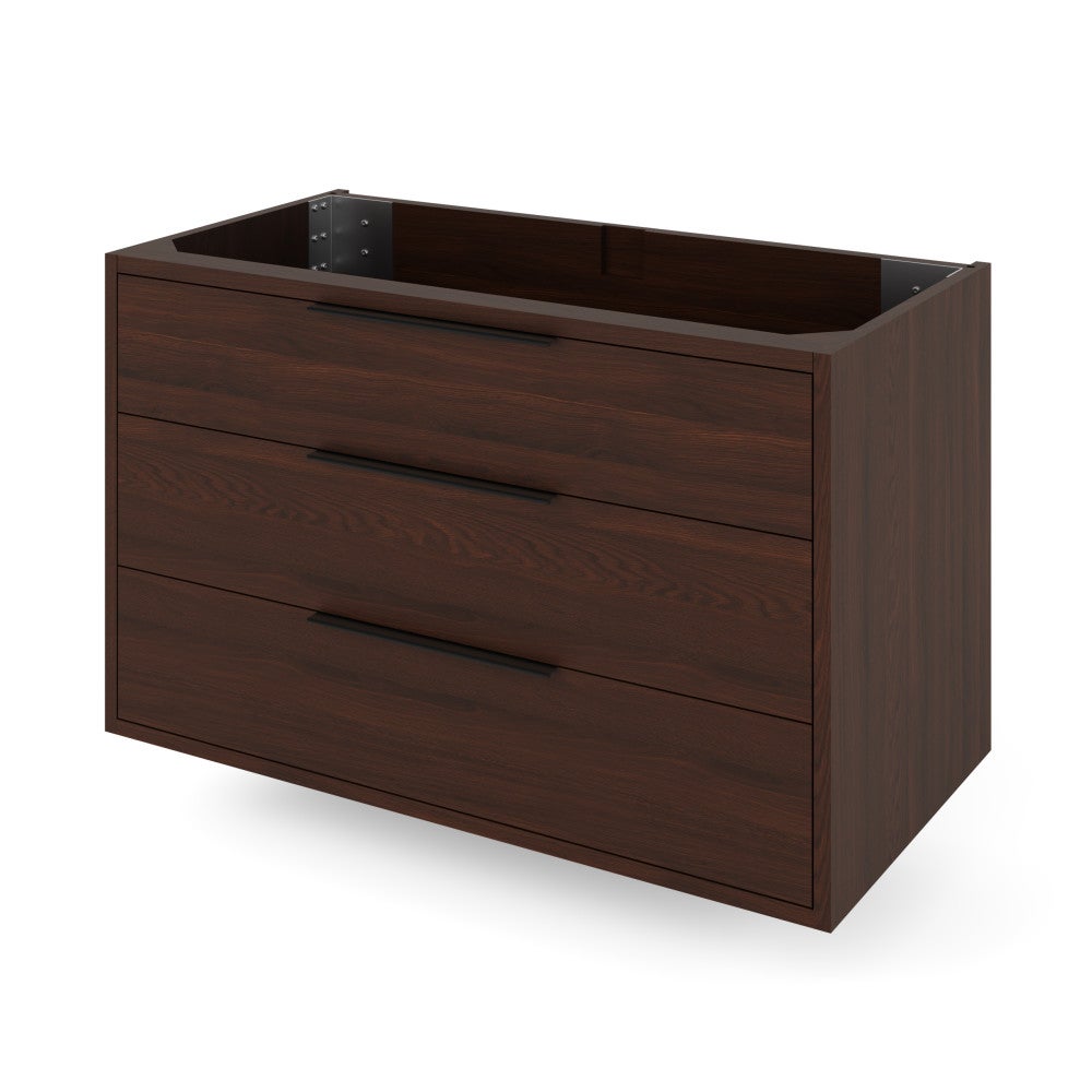 36" X 18" Gardner Wall-Mounted Vanity, Finish: Dark Walnut