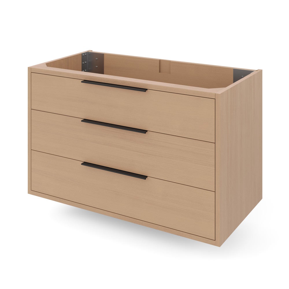 36" X 18" Gardner Wall-Mounted Vanity, Finish: Natural Oak