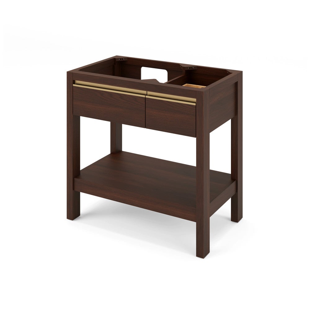 36" X 21-1/2" X 35" Jubilee Vanity Base *2nd Gen*, Finish: Dark Walnut