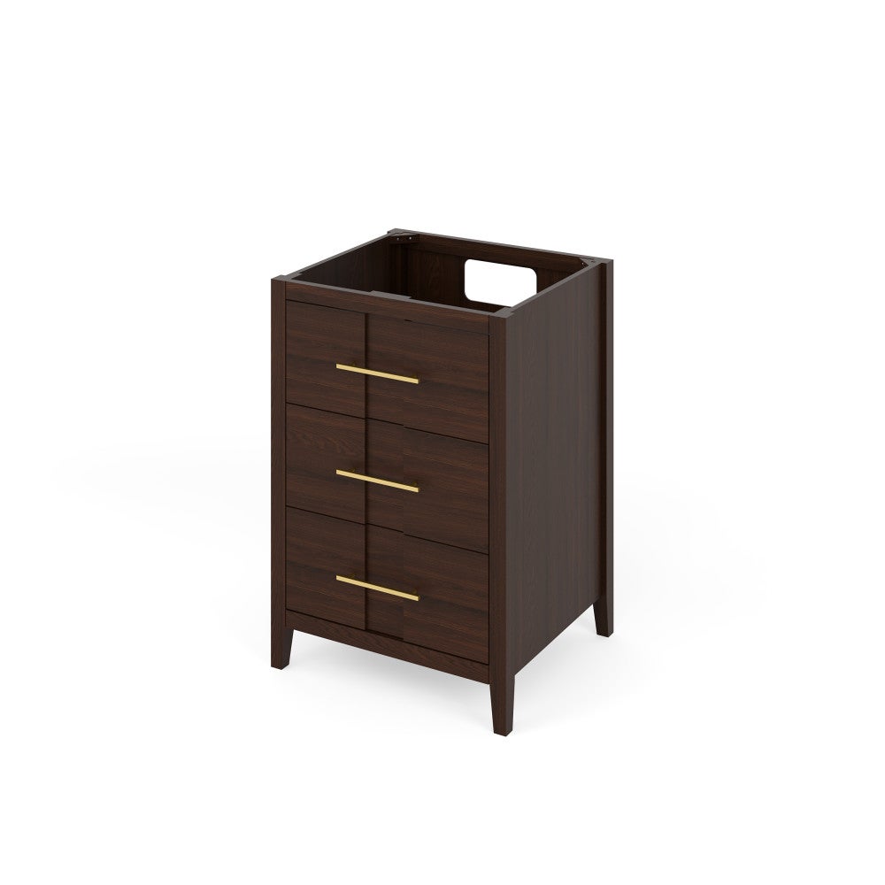 24" X 21-1/2" X 35" Katara Vanity Base *2nd Gen*, Finish: Dark Walnut